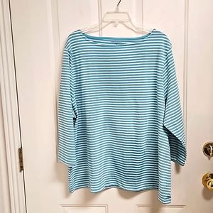 Appleseed's Plus Size Stripe Top